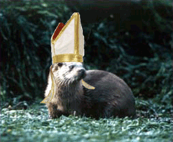 Just making this picture is probably 100 years in purgatory Otter Pope